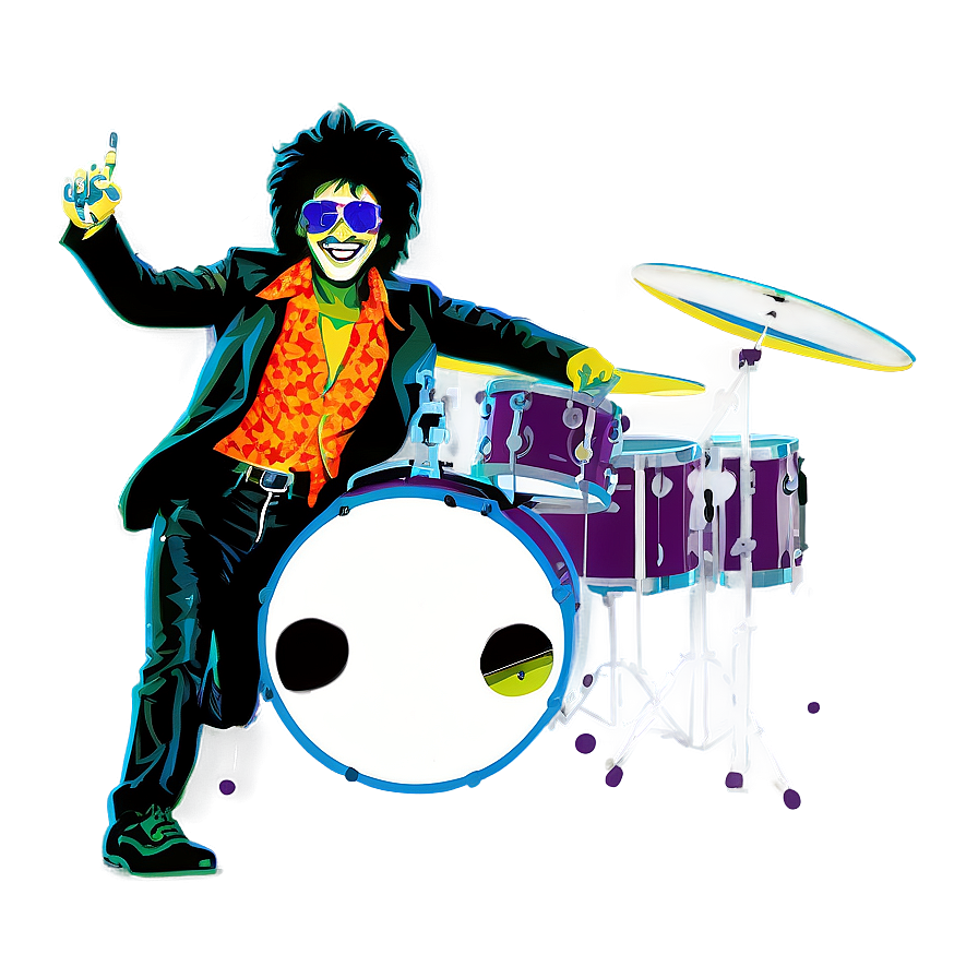 Groovy Lets Band Crazy Vector Png Pko PNG image