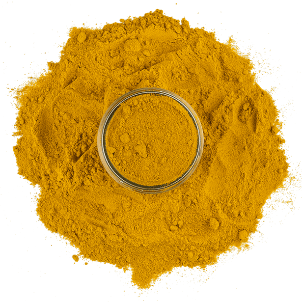Ground Turmeric Powder Top View PNG image