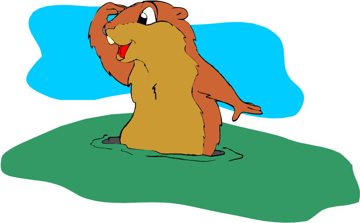 Groundhog Day Celebration Cartoon PNG image