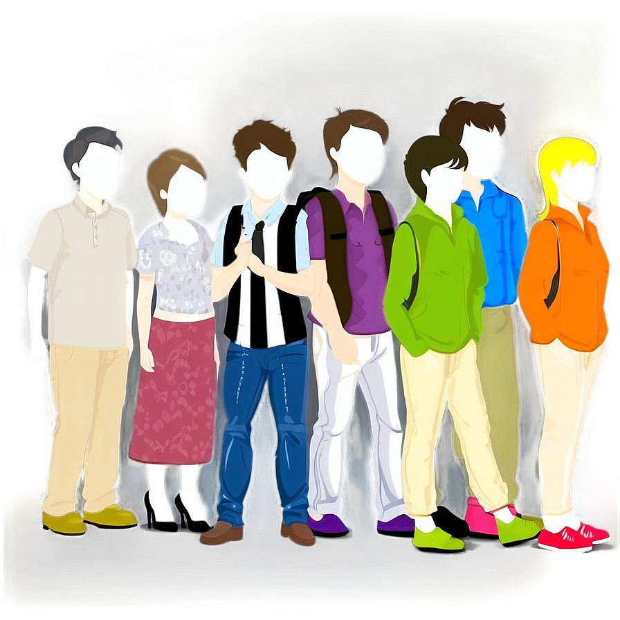 Group Of People In Line Png Cdj74 PNG image