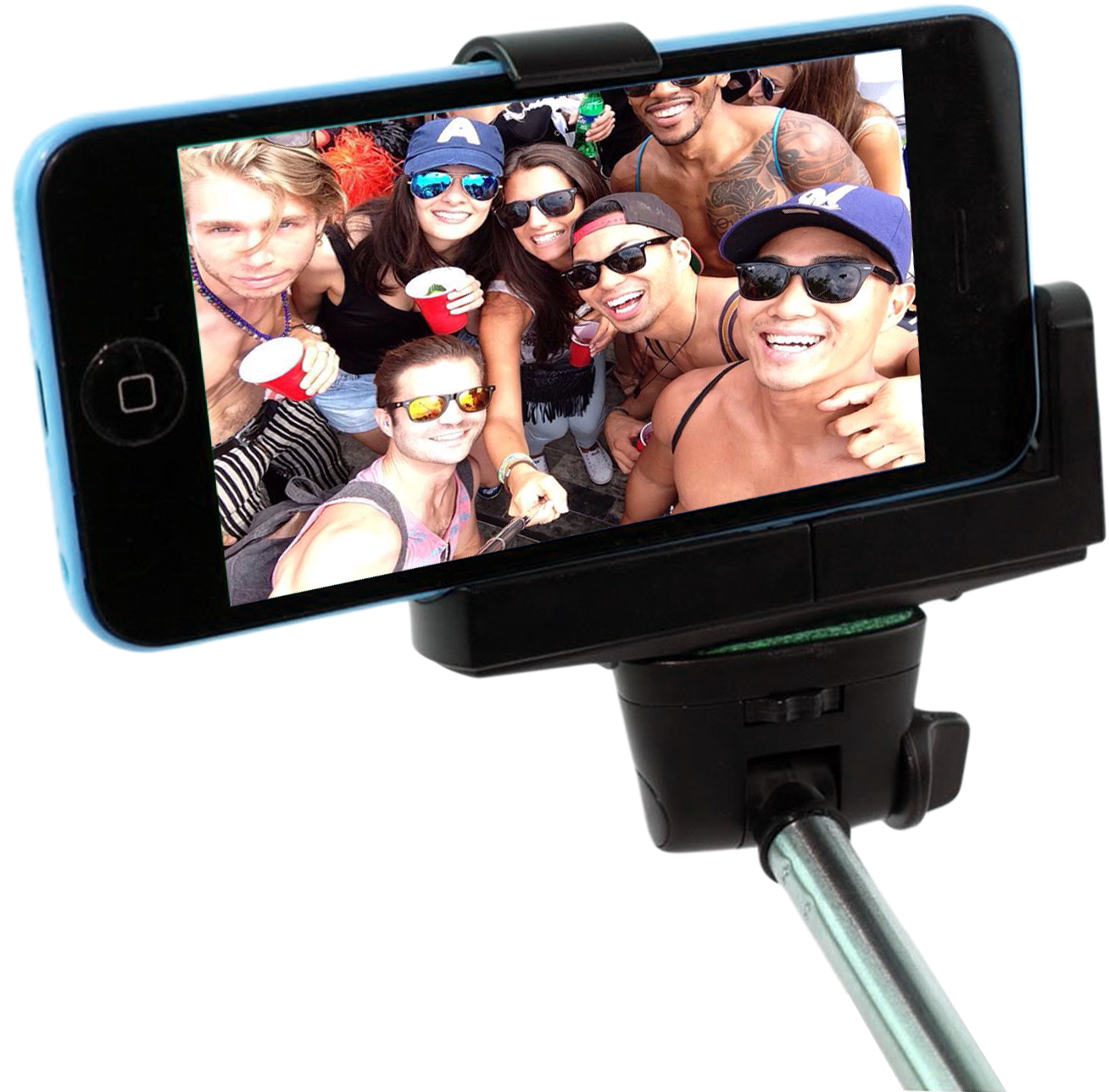 Group Selfie With Selfie Stick.jpg PNG image