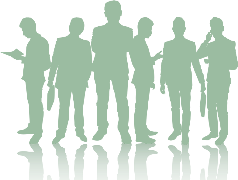 Group Silhouette Discussion PNG image