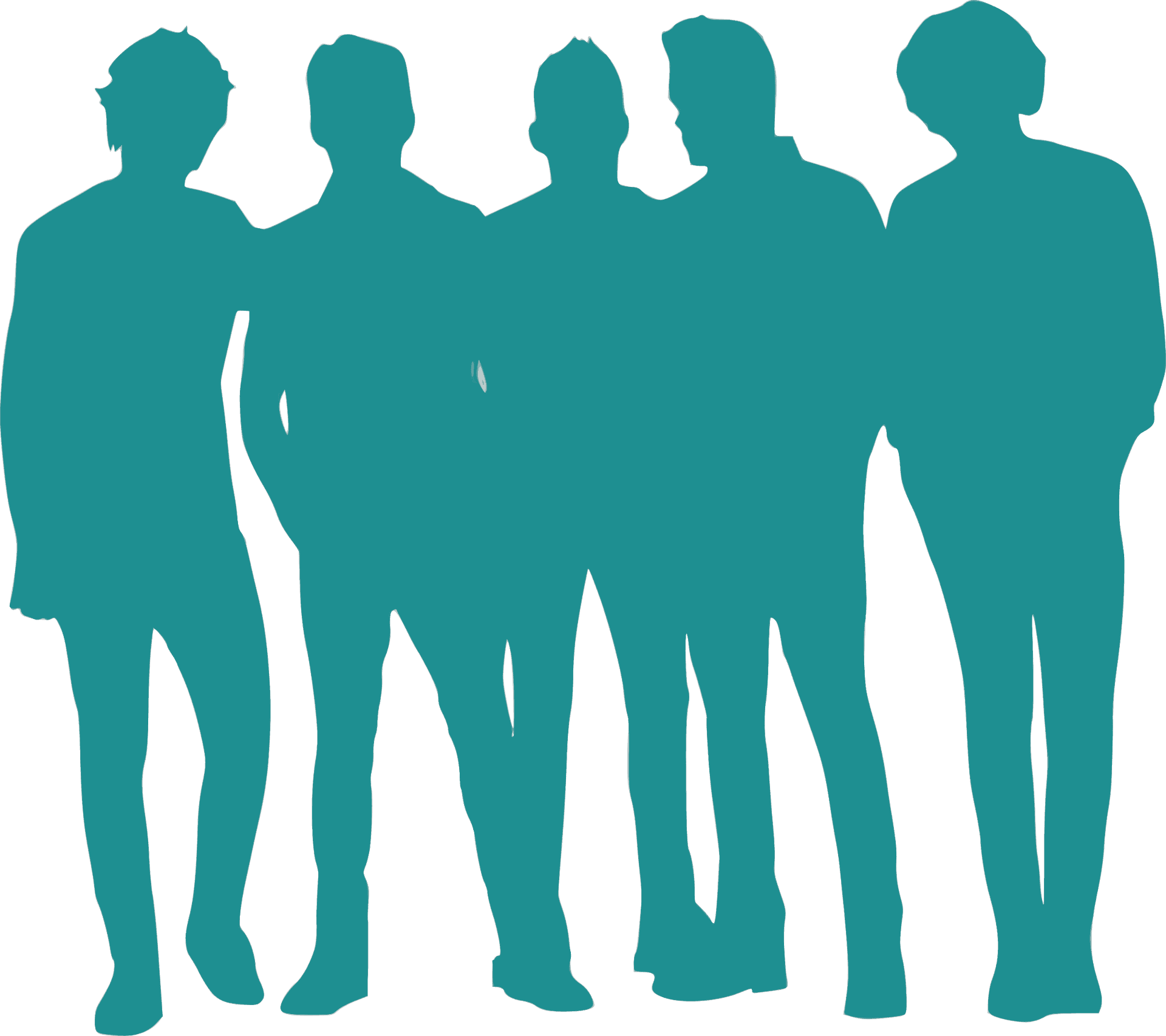 Groupof Friends Silhouette PNG image