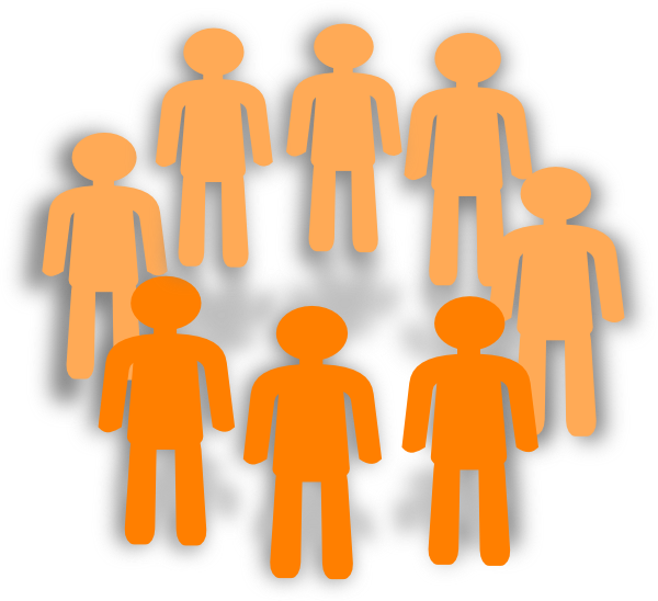 Groupof Orange People Illustration PNG image