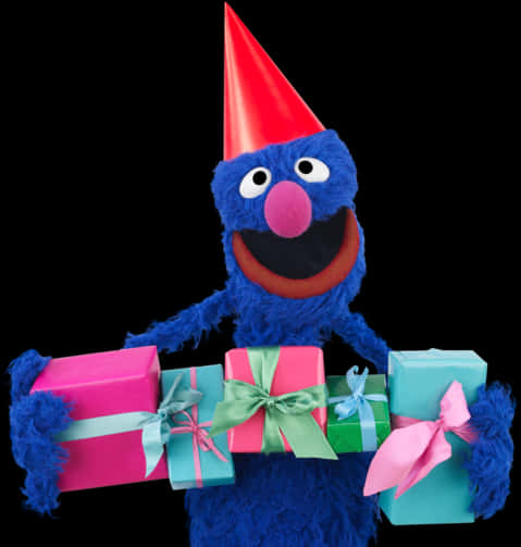 Grover Birthday Celebration PNG image