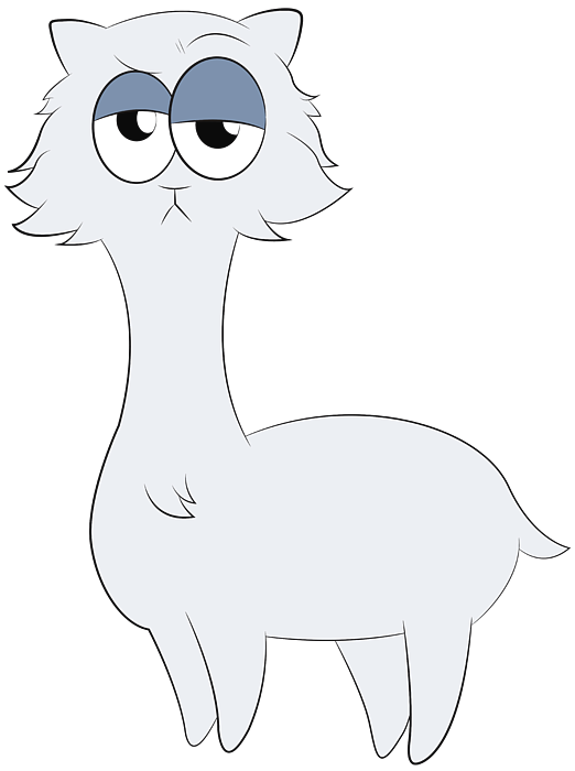Grumpy Cartoon Cat PNG image
