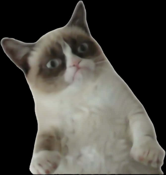 Grumpy Cat Cutout PNG image