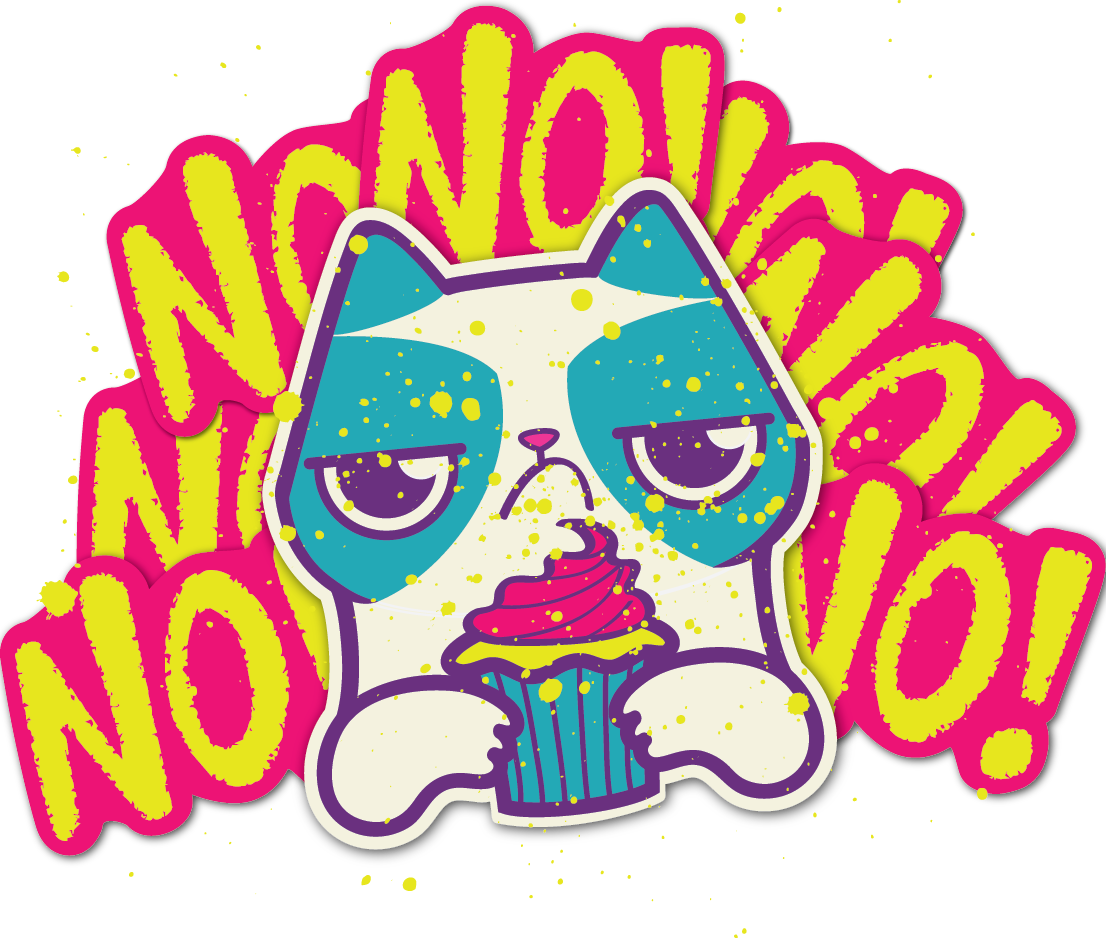 Grumpy Cat No Cupcake PNG image