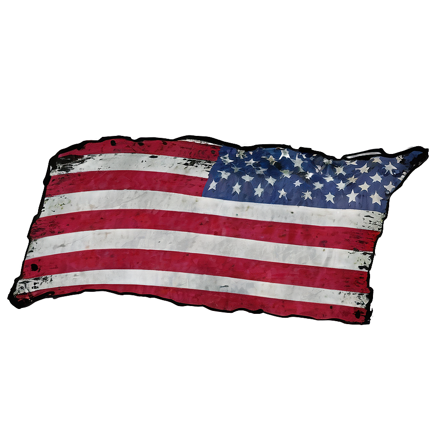 Grunge American Flag High-resolution Png 04302024 PNG image