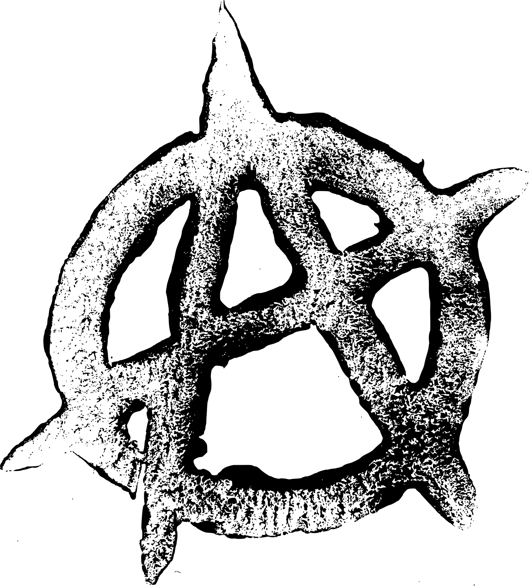 Grunge Anarchy Symbol.png PNG image