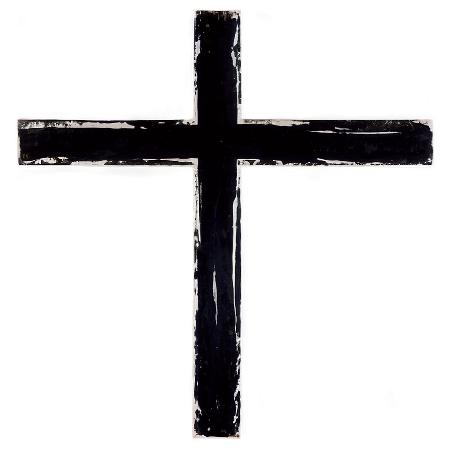 Grunge Black Cross Png 05242024 PNG image