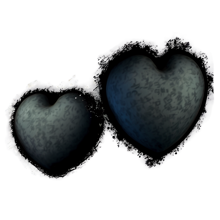 Grunge Black Heart Png Jna PNG image