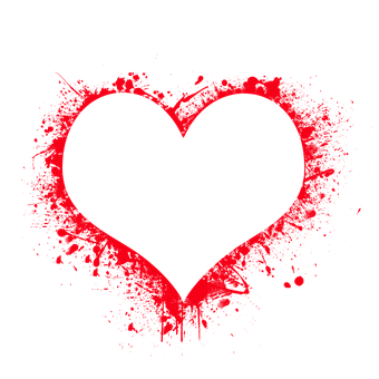 Grunge Heart Artwork PNG image