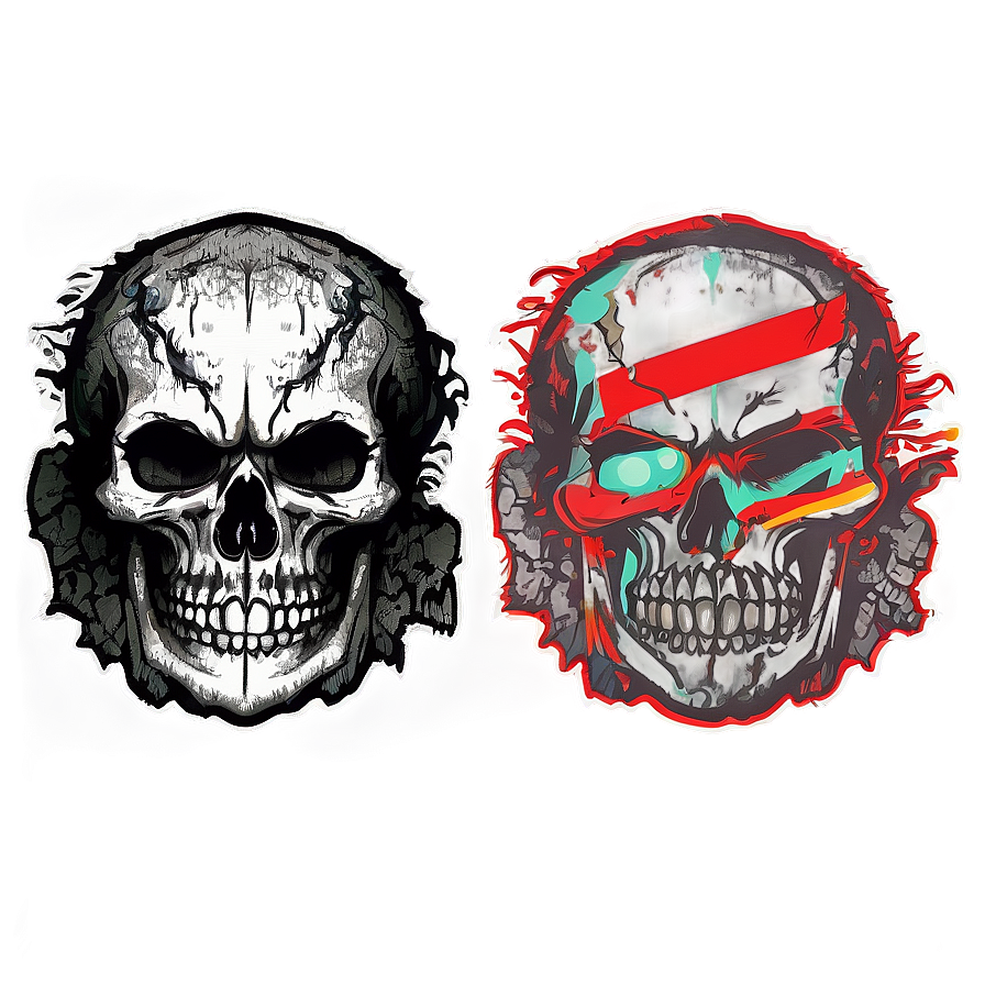 Grunge Skull Face Picture Png Jrb PNG image