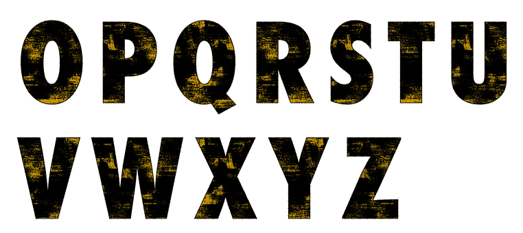 Grunge Style Alphabet Letters PNG image