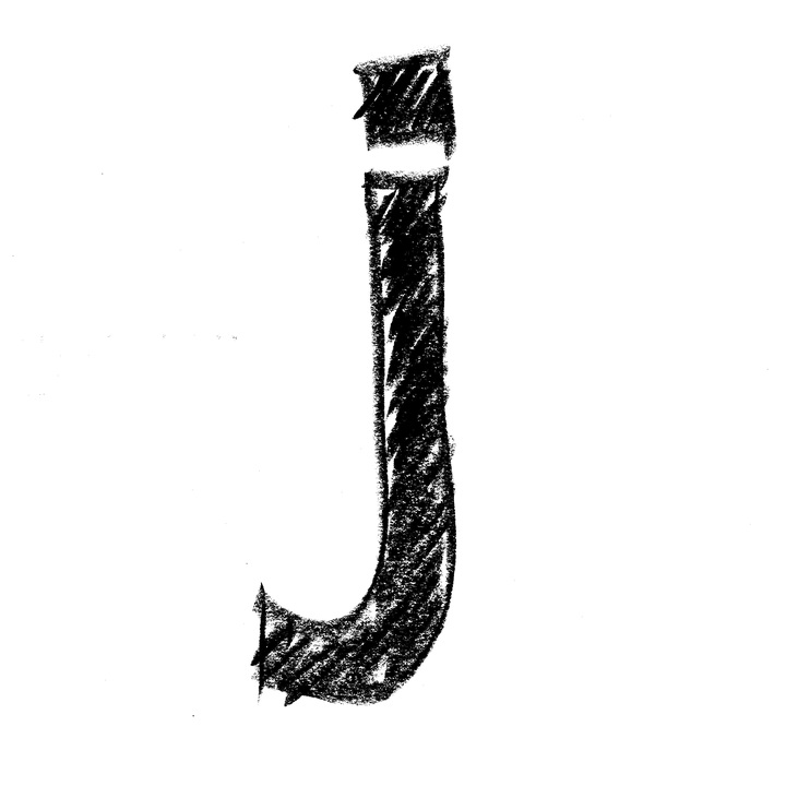 Grunge Style Letter J PNG image