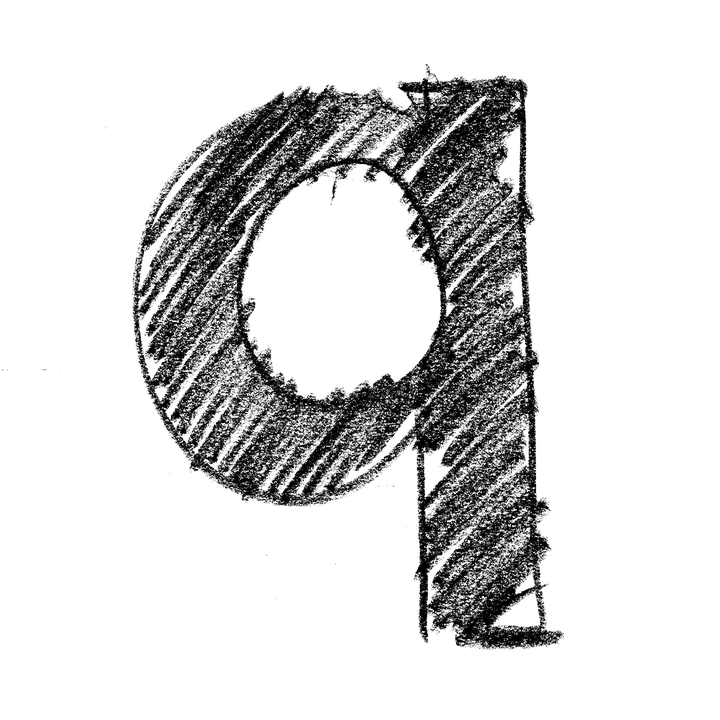 Grunge Style Letter Q PNG image