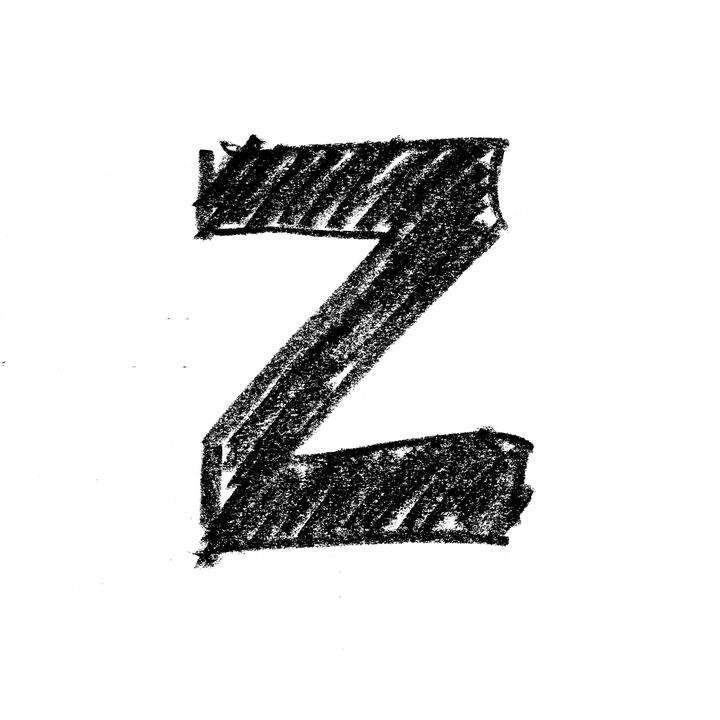 Grunge Style Letter Z PNG image