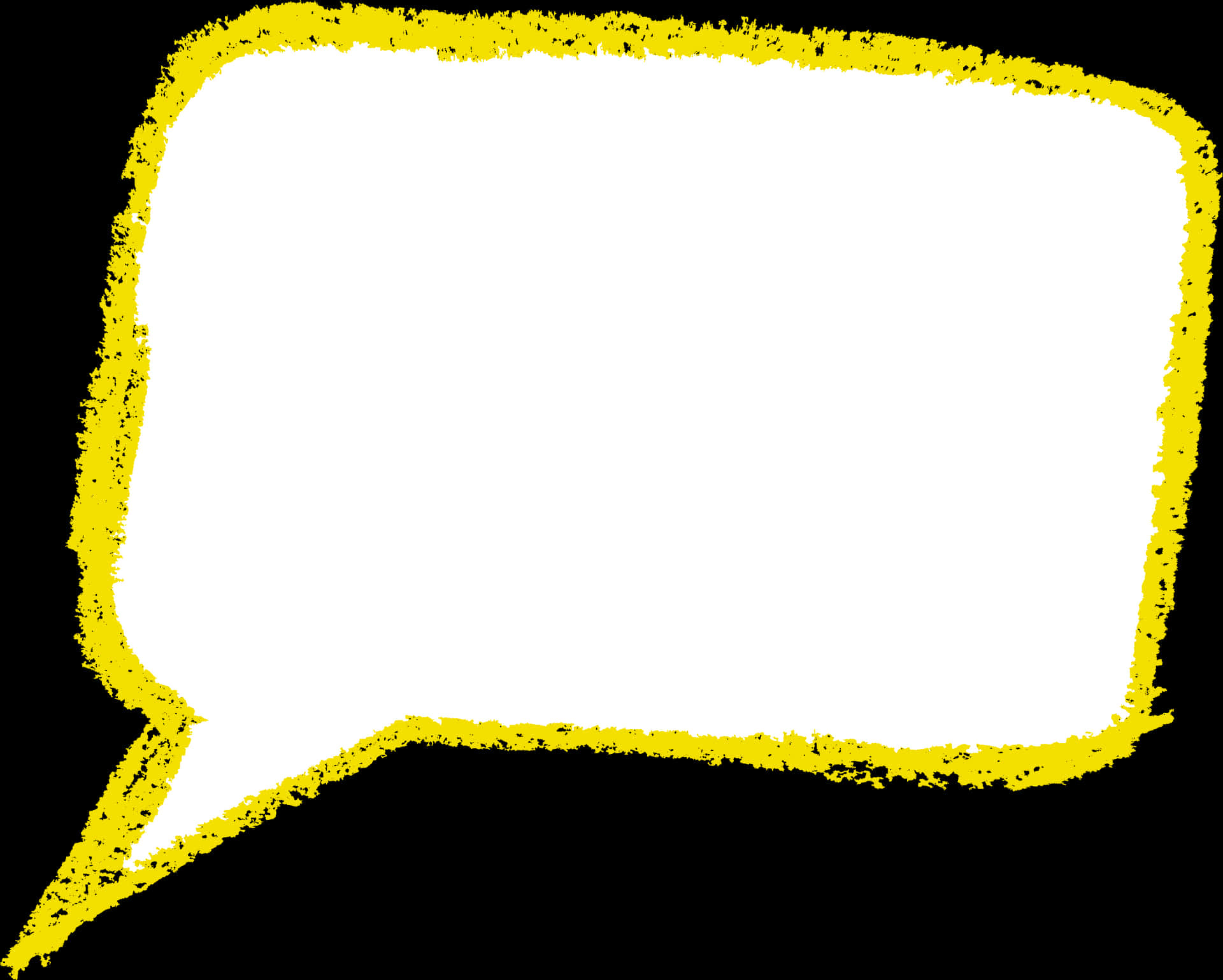 Grunge Yellow Speech Bubble PNG image