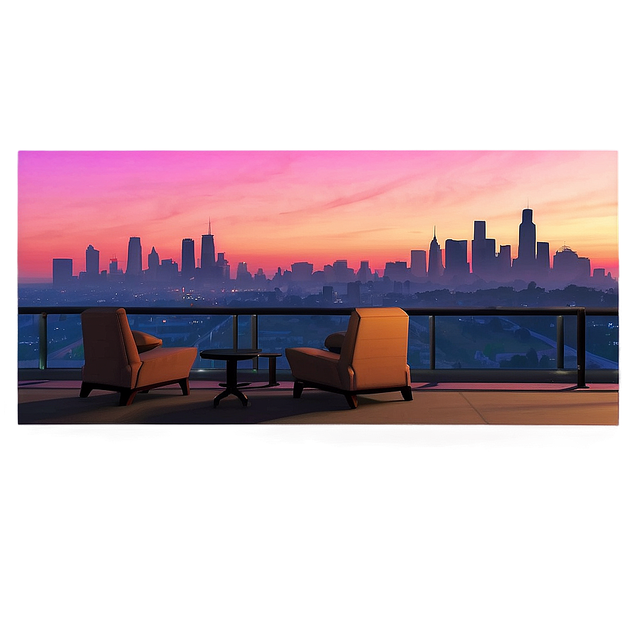 Gta Online Sunset Cityscape Png 25 PNG image