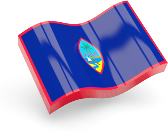 Guam Flag Waving Illustration PNG image