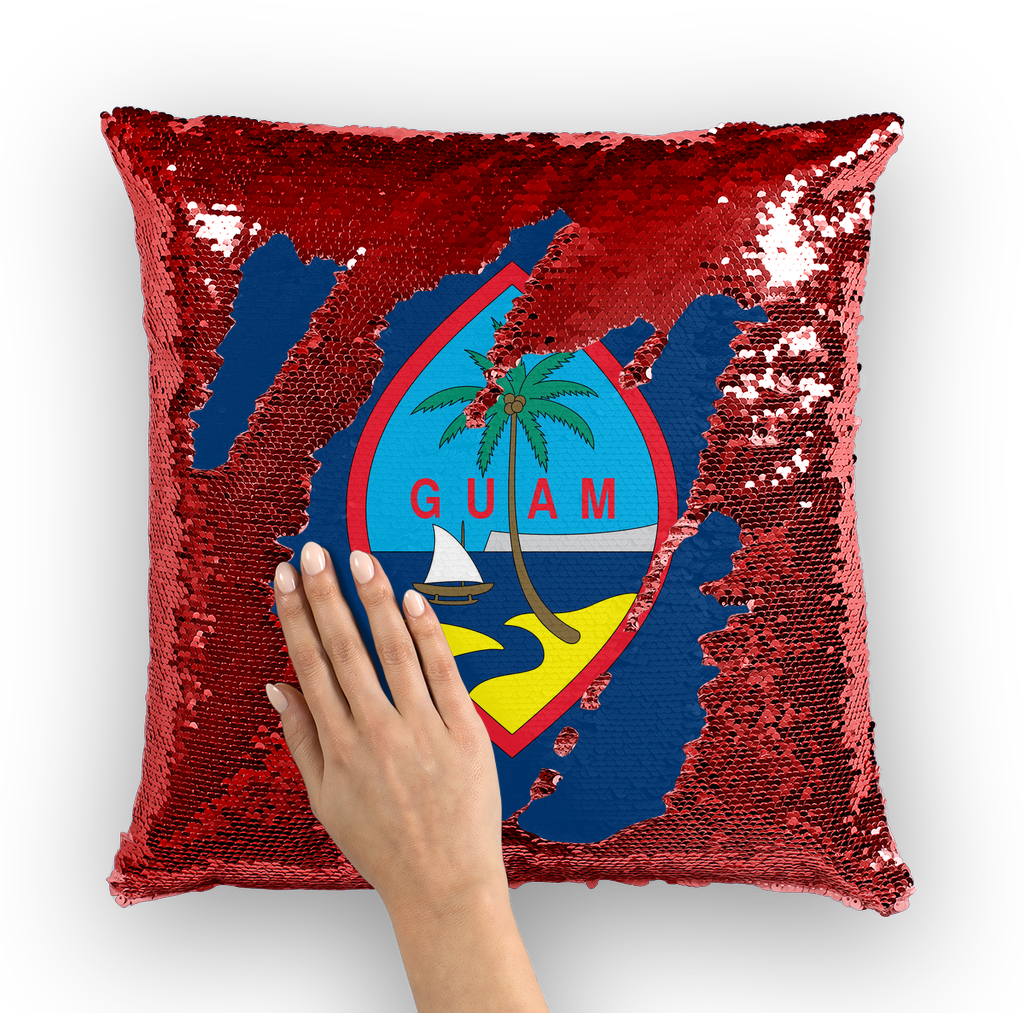 Guam Sequin Pillowwith Hand PNG image