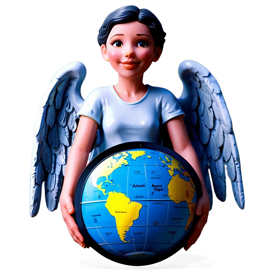 Guardian Angel Holding Globe Png Evp PNG image