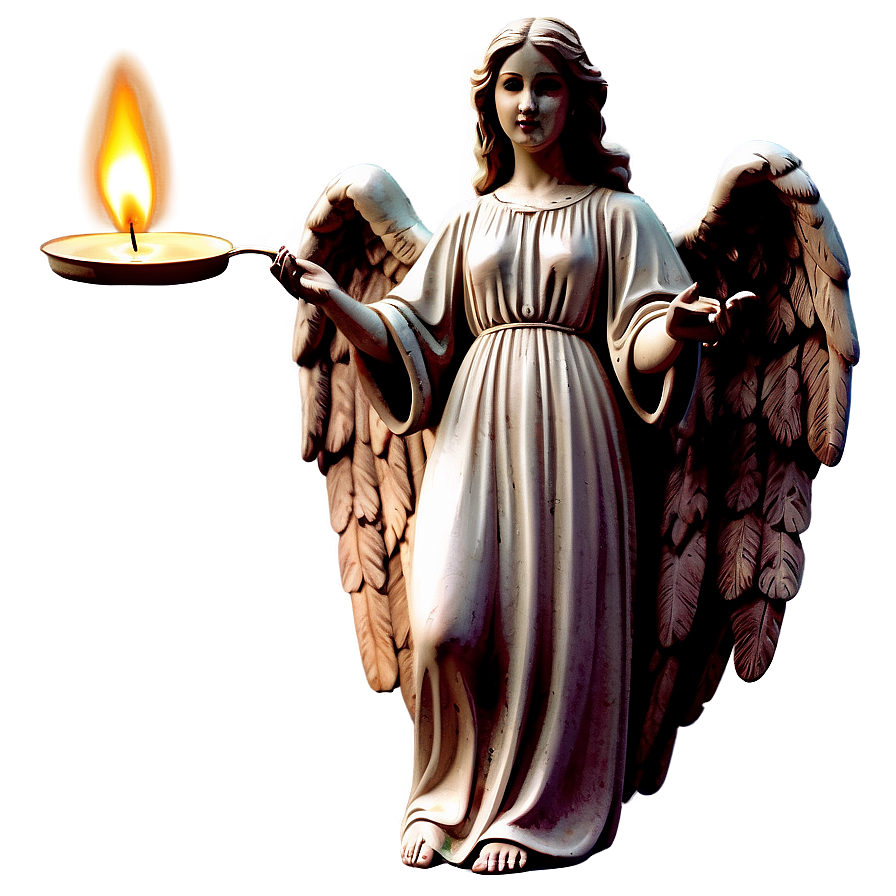 Guardian Angel With Candle Png 06262024 PNG image