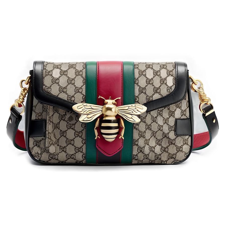 Gucci Bag With Bee Motif Png Fwd PNG image