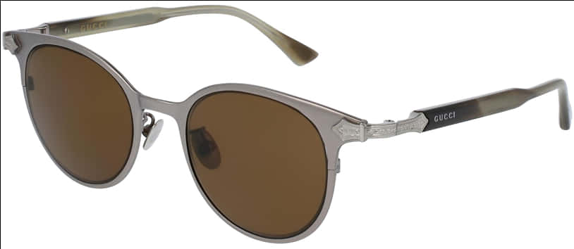 Gucci Brown Round Sunglasses PNG image