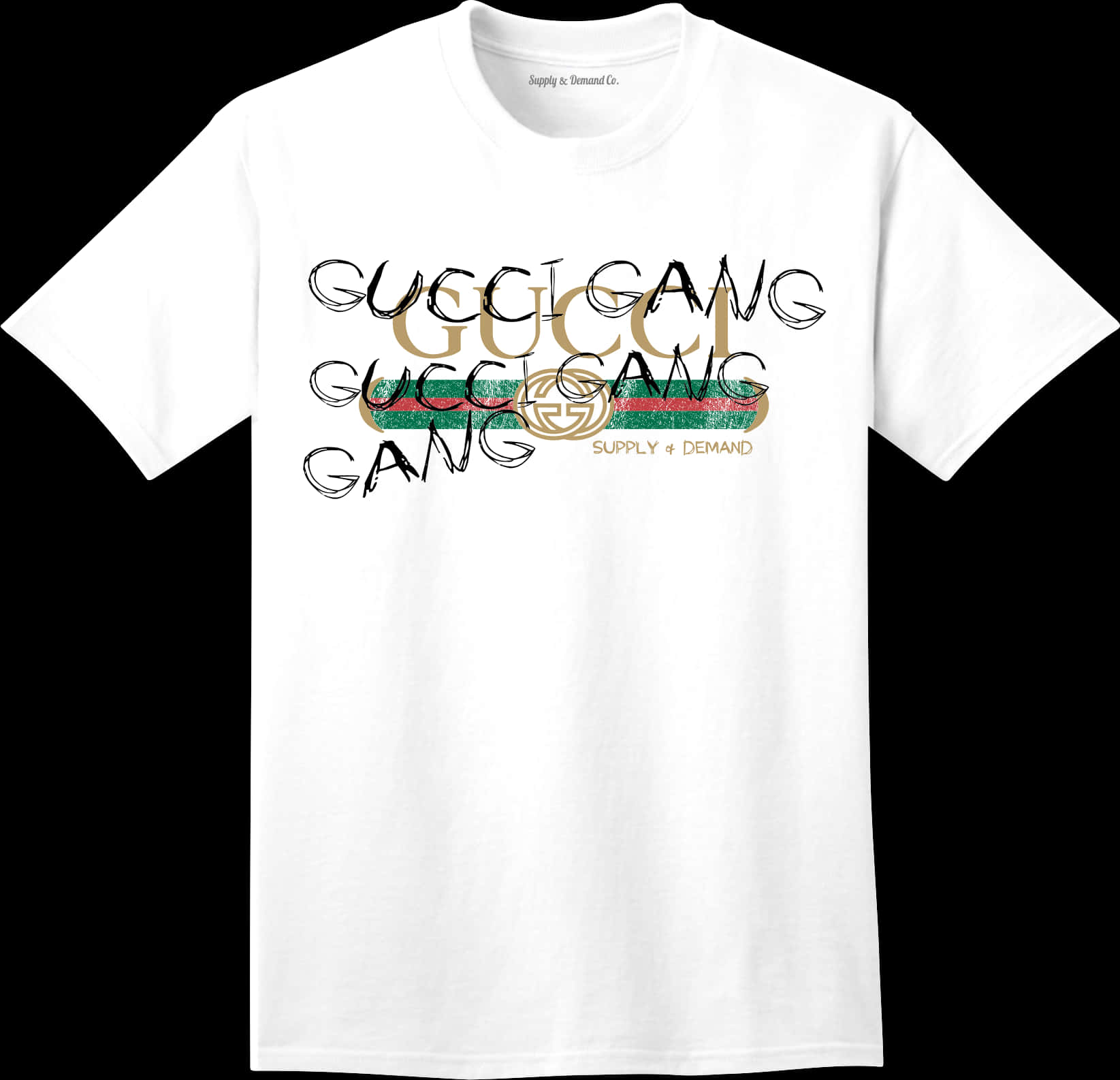 Gucci Gang Graphic Tee PNG image