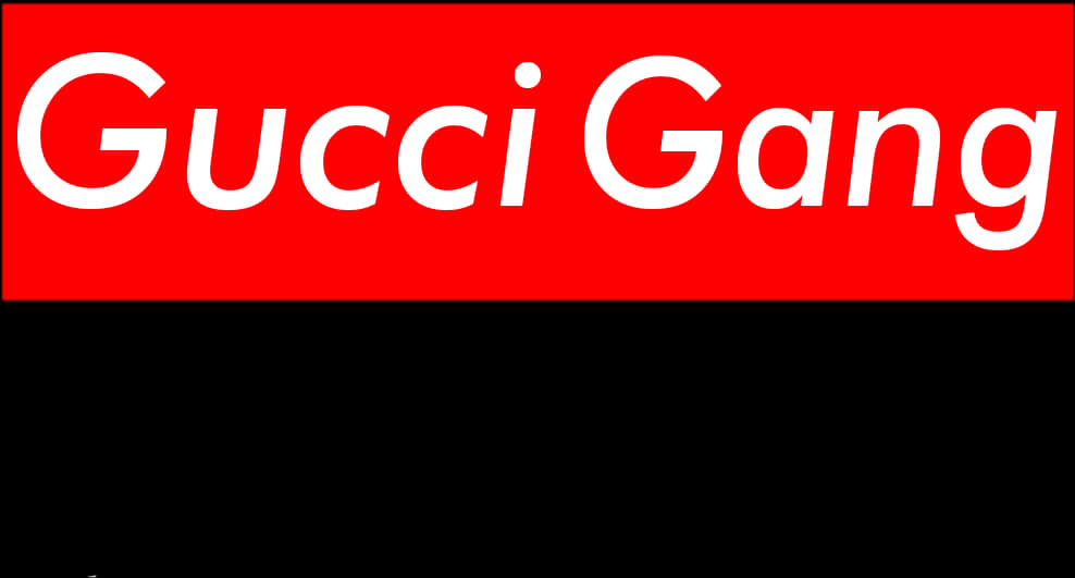 Gucci Gang Red Background PNG image