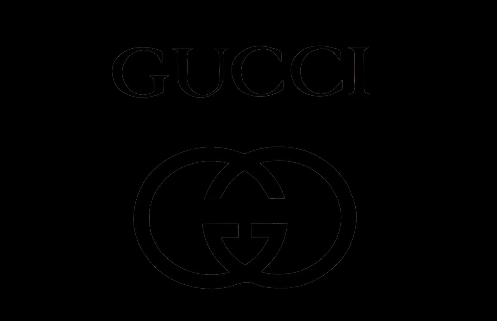 Gucci Logo Black Background PNG image