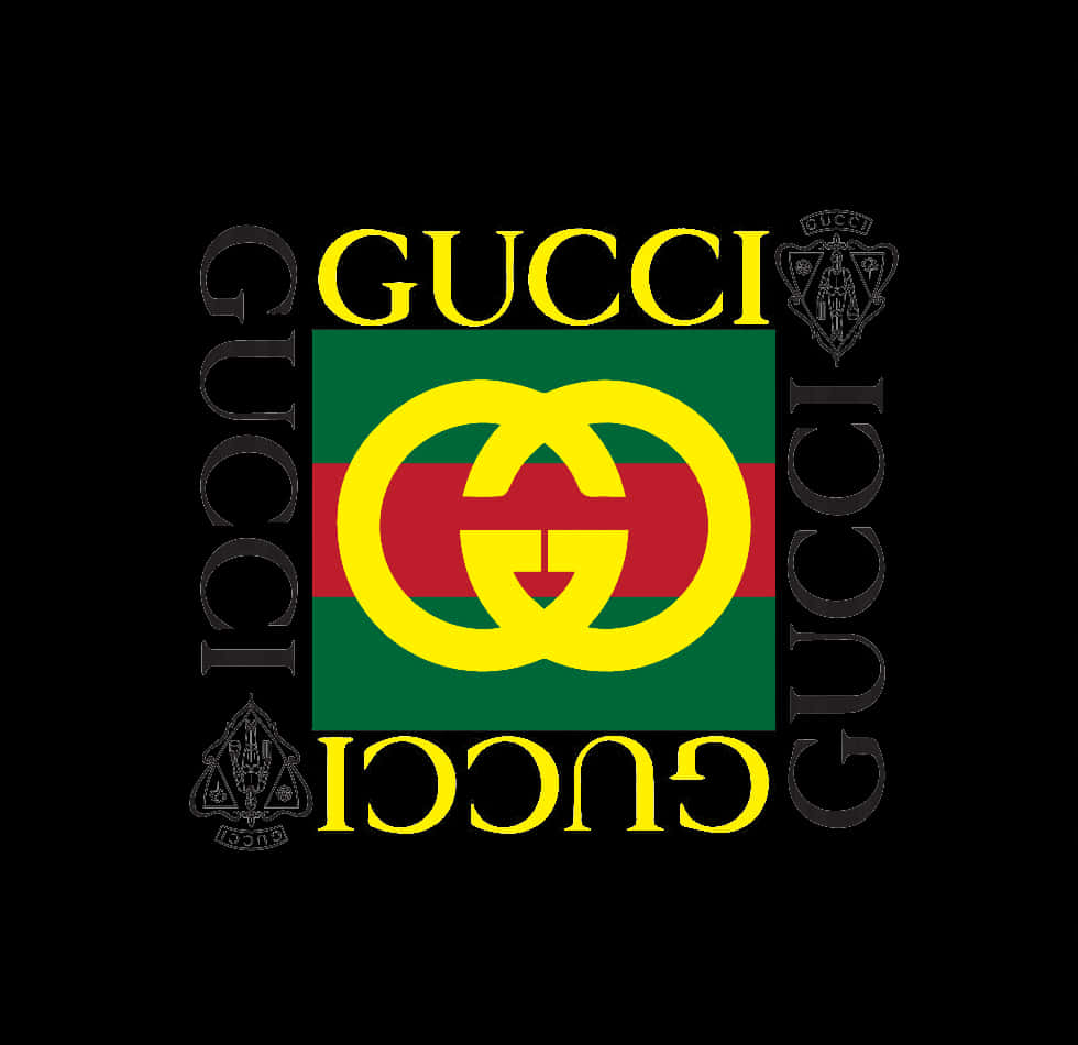 Gucci Logo Black Background PNG image