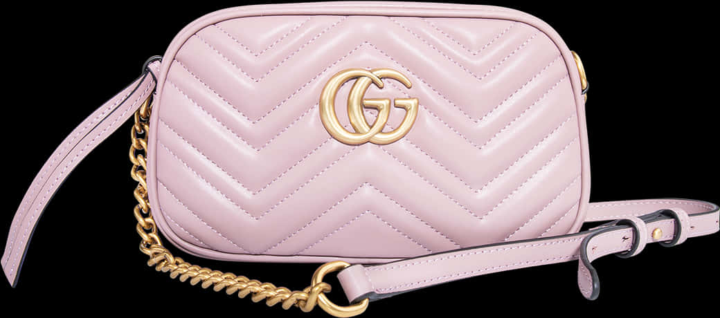 Gucci Pink Chevron Crossbody Bag PNG image