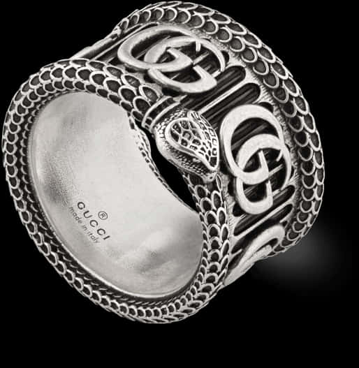 Gucci Silver Celtic Knot Ring PNG image