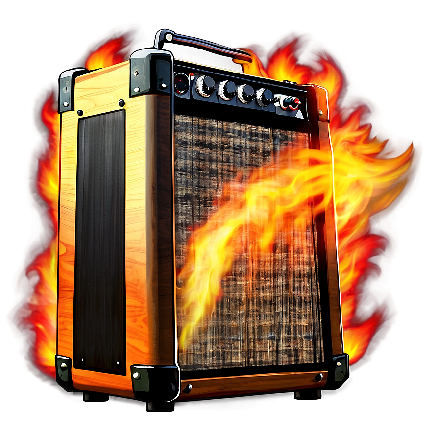 Guitar Amp On Fire Png Dqq8 PNG image