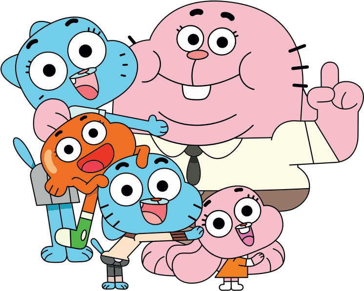 Gumball Family Portrait PNG image