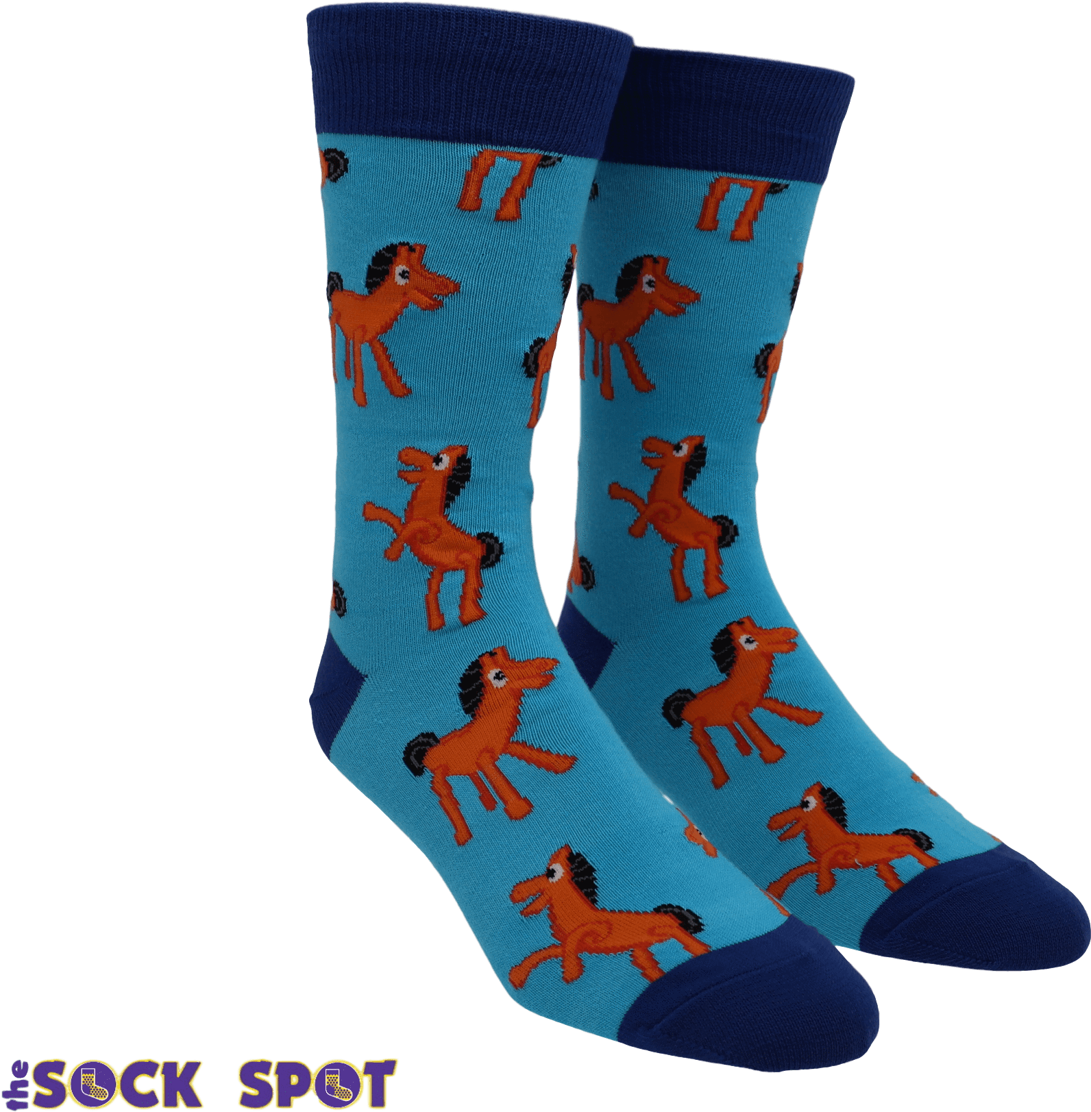 Gumby Character Blue Socks PNG image