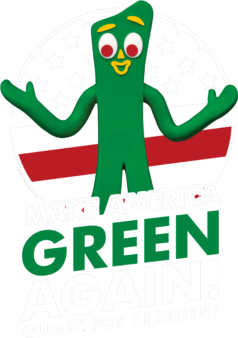 Gumby For President Campaign Poster PNG image