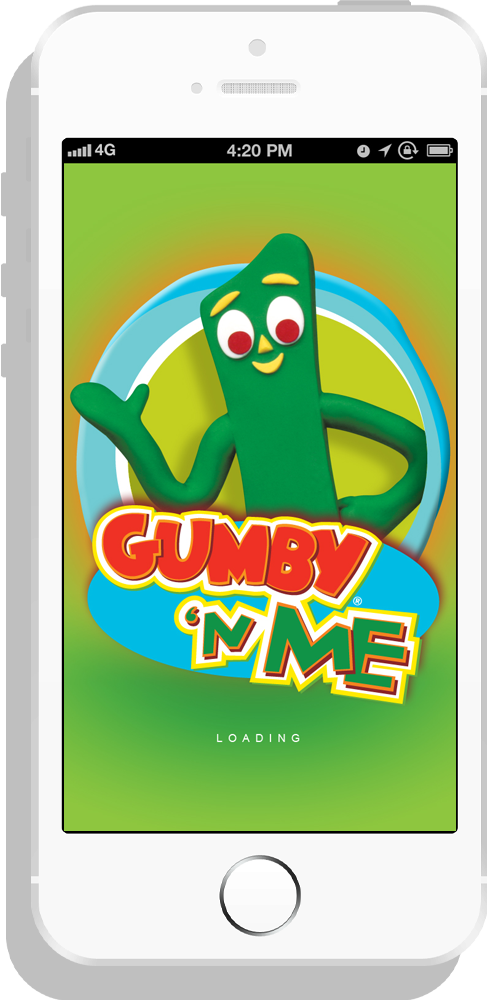 Gumby Game Loading Screenon Phone PNG image