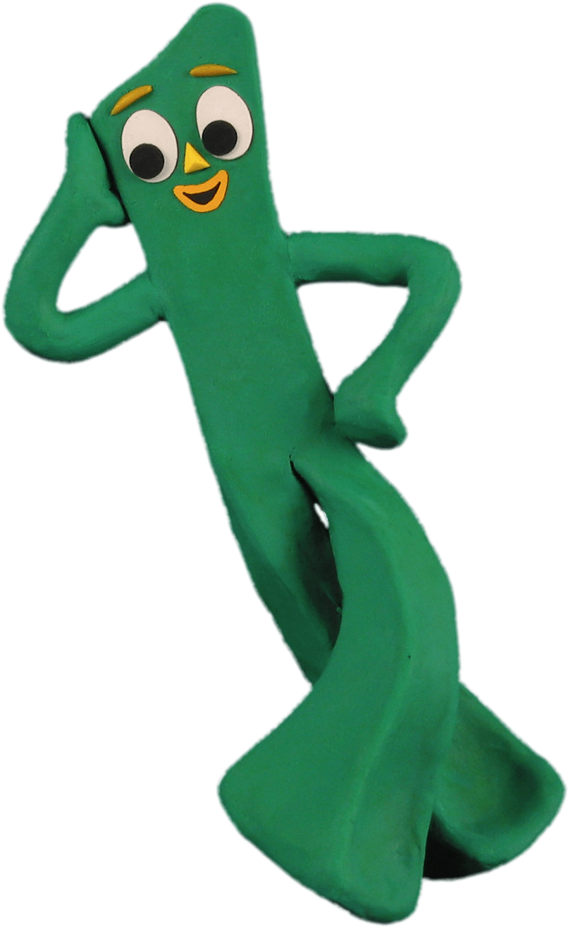 Gumby Posing Cheerfully.png PNG image