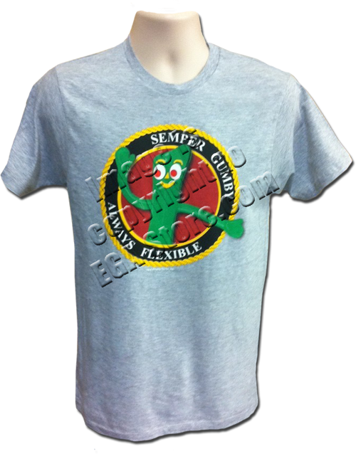 Gumby Themed Semper Flexibilis T Shirt PNG image