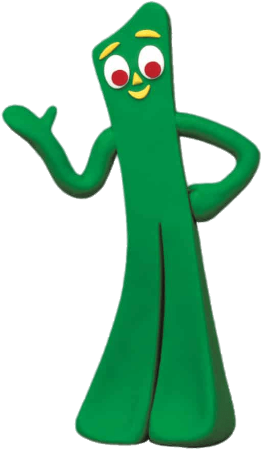 Gumby Waving Character PNG image