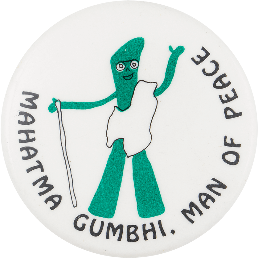 Gumbyas Mahatma Gandhi Pin PNG image