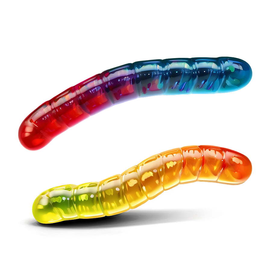 Gummy Worms On White Background Png Ccw21 PNG image