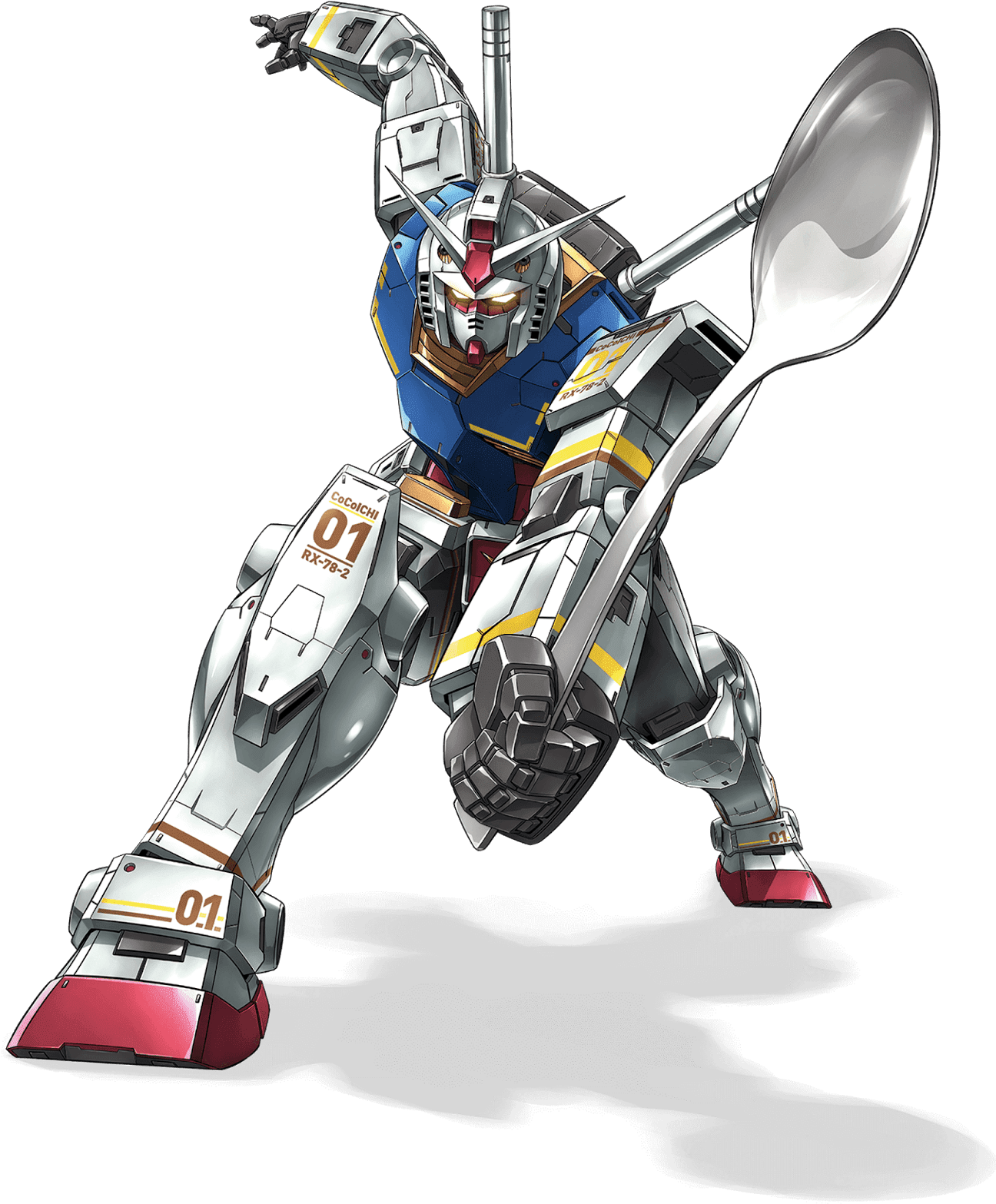 Gundam With Spoon PNG image