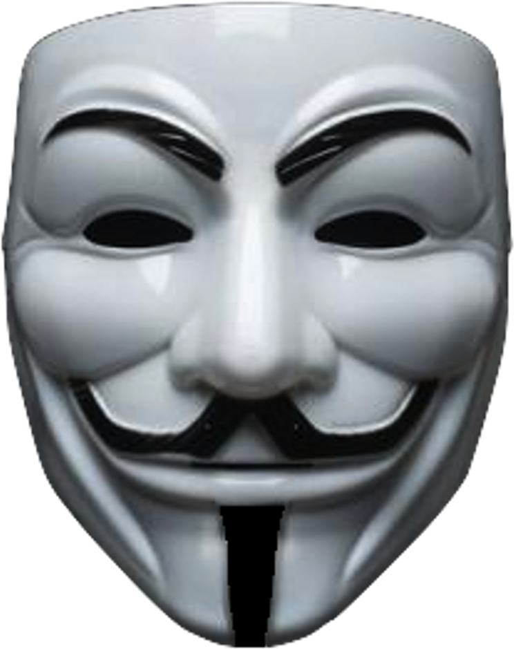 Guy Fawkes Mask Iconic Symbol PNG image