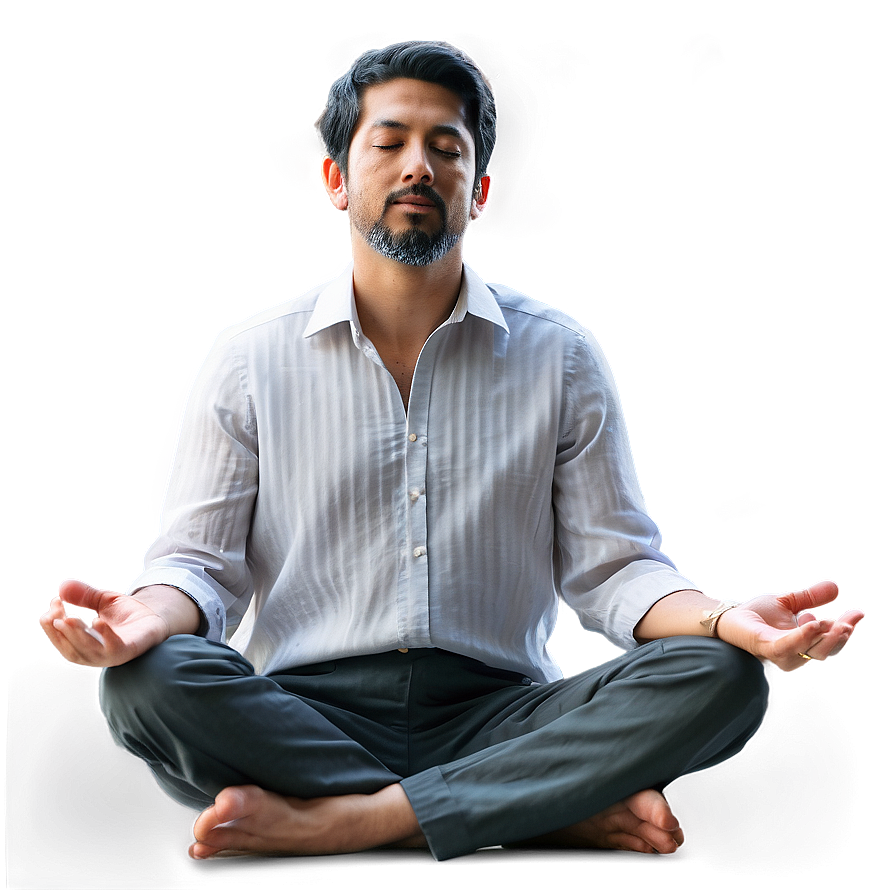 Guy Meditating Png Wti PNG image