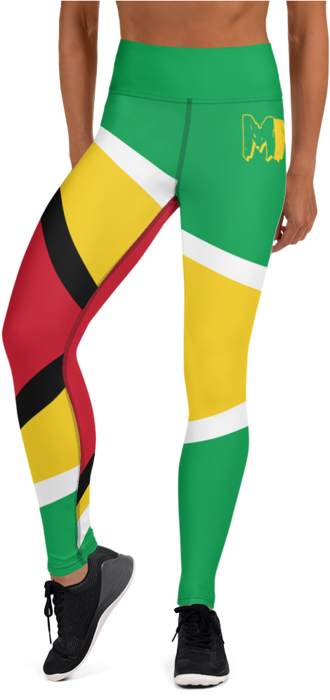 Guyana Flag Inspired Leggings PNG image